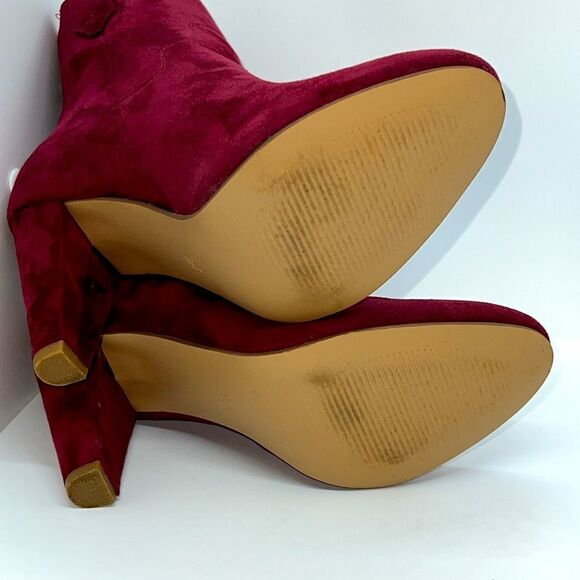 Sexy Red High Heeled Mid-Calf Boots By ShoeDazzle. Size 9.5 With A 4 Inch Heel. - Picture 7 of 7